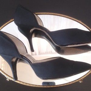 Black Pumps Kitten Heels-1960's Salesman Samples -Sz 7.5 - small 8